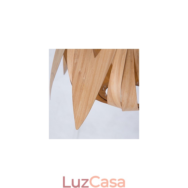 Lustre de bambu vintage criativo para casa com gaiola para pássaros