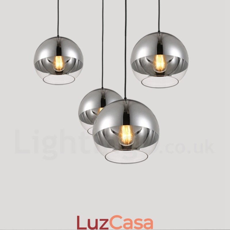 1 luz moderna contemporânea chapeamento café vidro pingente luz