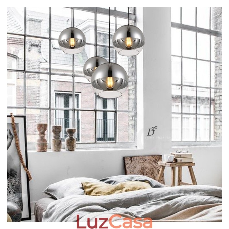 1 luz moderna contemporânea chapeamento café vidro pingente luz