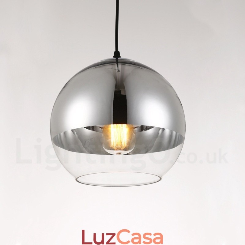 1 luz moderna contemporânea chapeamento café vidro pingente luz