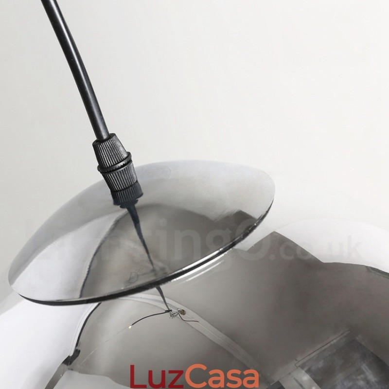 1 luz moderna contemporânea chapeamento café vidro pingente luz