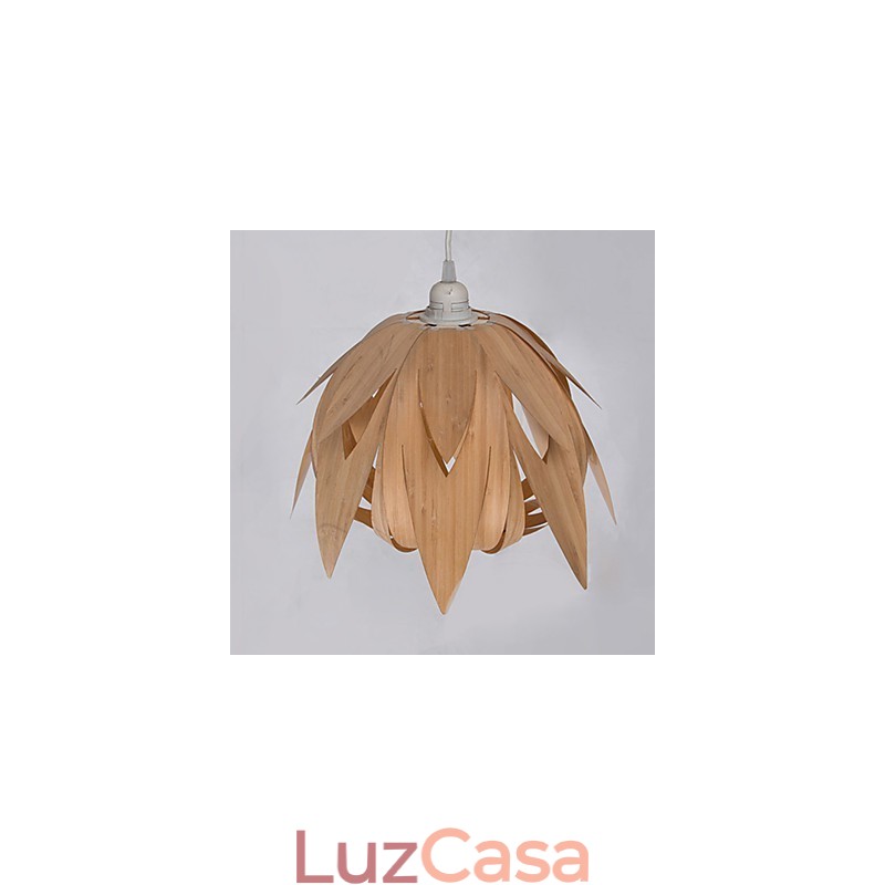 Lustre de bambu vintage criativo para casa com gaiola para pássaros