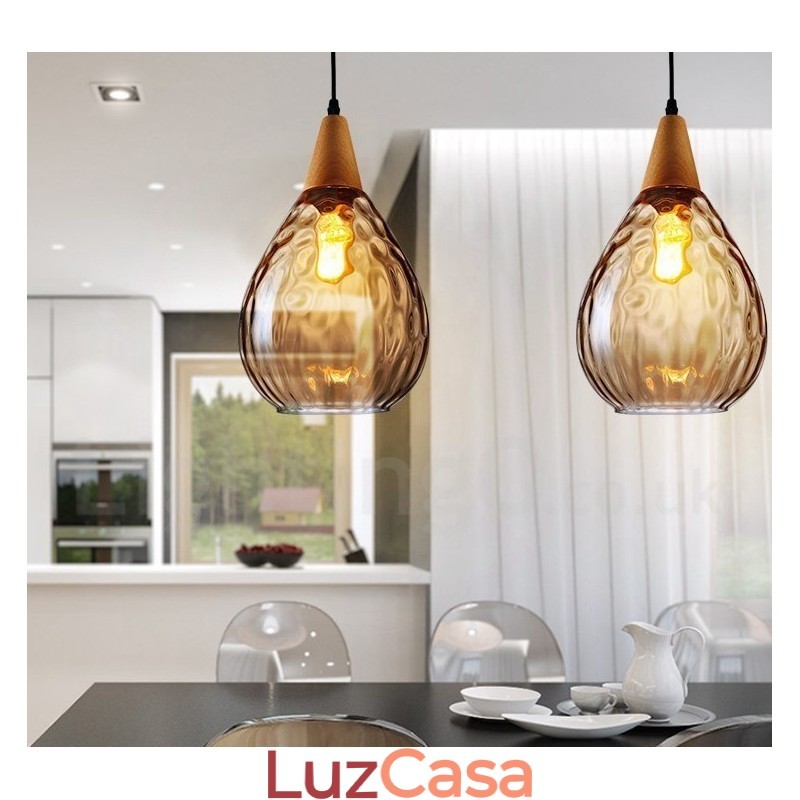1 luz estilo nórdico moderno contemporâneo vidro pingente luz