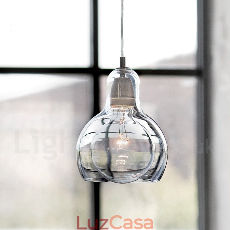 1 luz estilo nórdico moderno contemporâneo vidro pingente luz