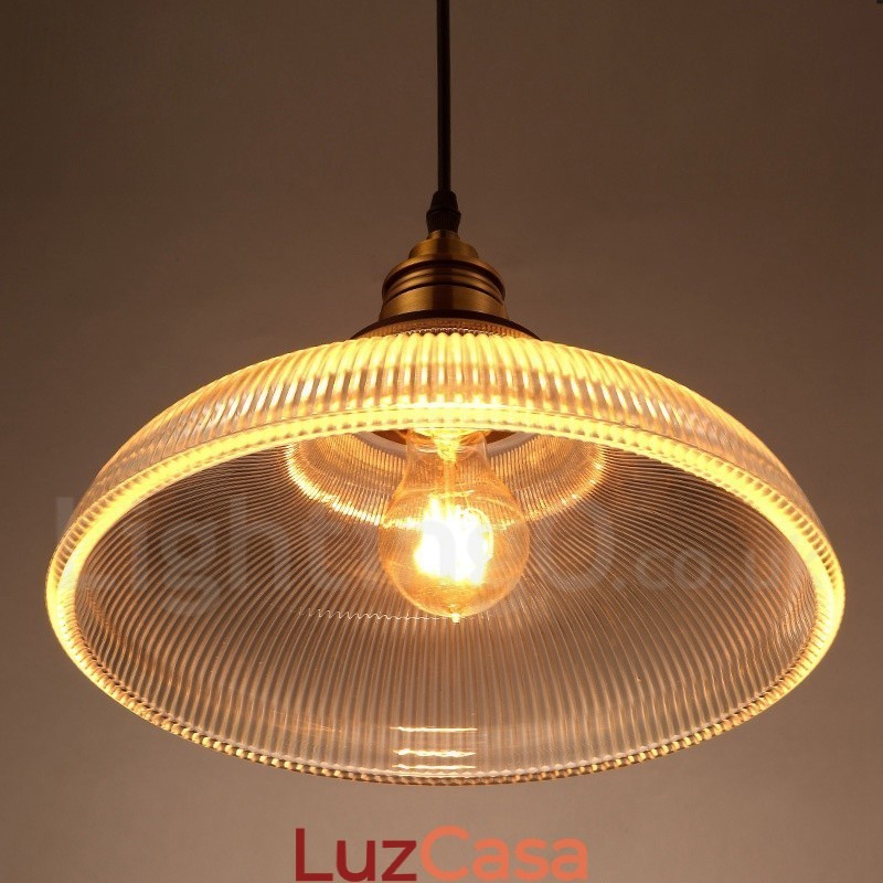 1 Luminária pendente de vidro vintage