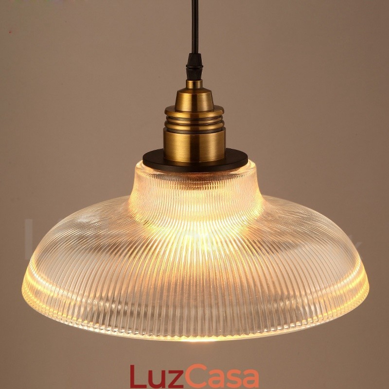 1 Luminária pendente de vidro vintage