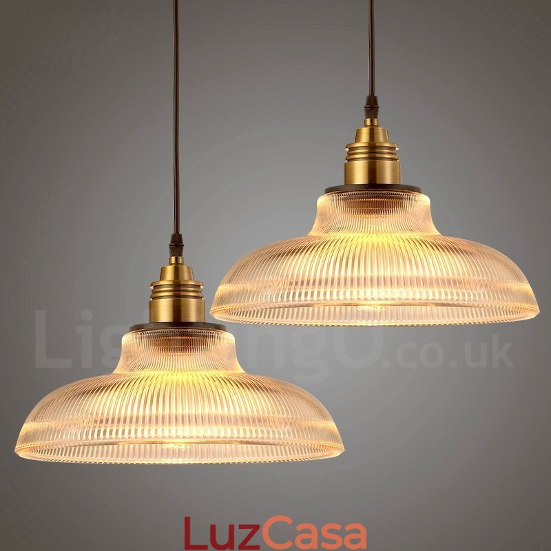 1 Luminária pendente de vidro vintage
