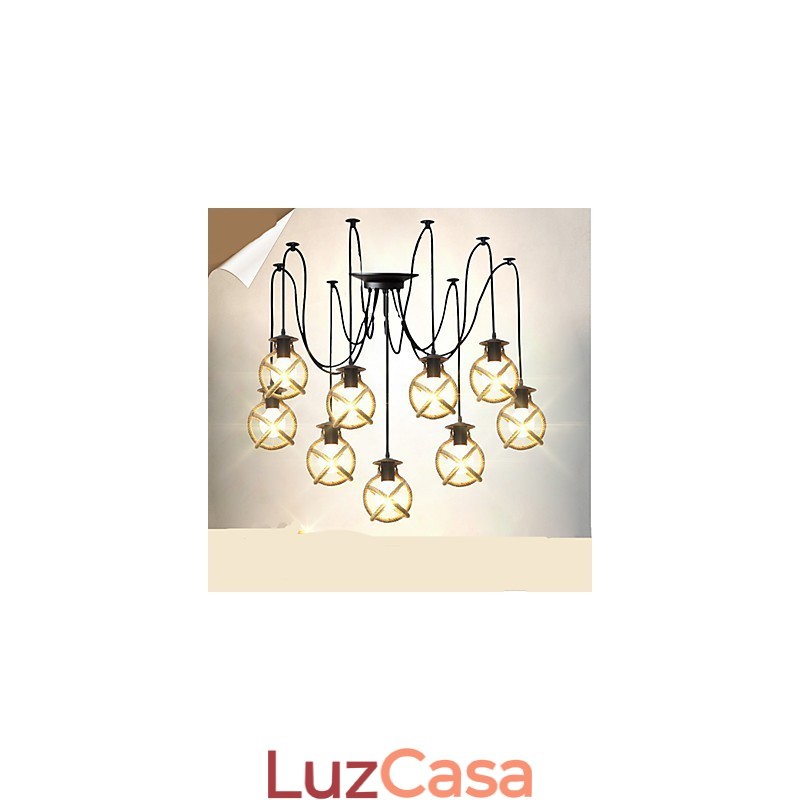 Lâmpada de corda Lustre Roupas longas Criativas As Empregadas Celestiais Flores de dispersão. Lâmpada de aranha