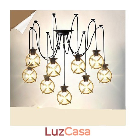 Lâmpada de corda Lustre Roupas longas Criativas As Empregadas Celestiais Flores de dispersão. Lâmpada de aranha