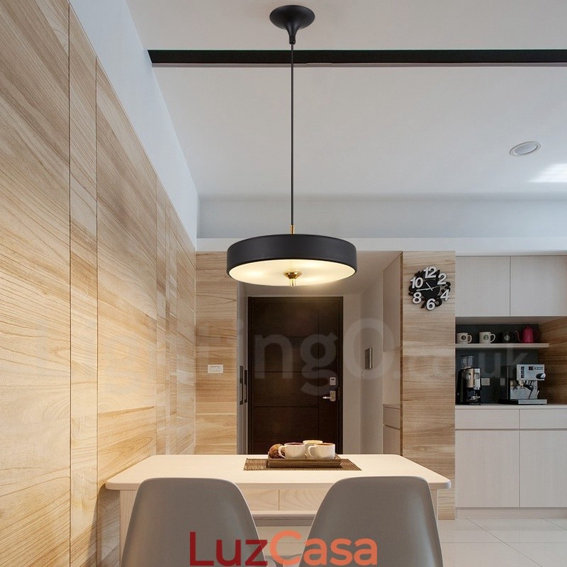 1 luz moderna contemporânea luxo pingente luz com cúpula de vidro