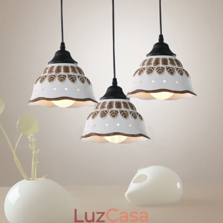 1 luz moderna contemporânea pendente com cúpula de cerâmica 1 luz moderna contemporânea pendente com cúpula de cerâmica