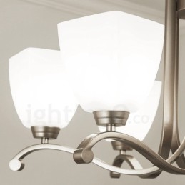 Lustre moderno contemporâneo de 6 luzes com cúpula de vidro