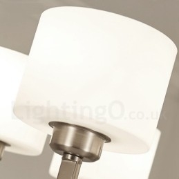Lustre moderno contemporâneo de 6 luzes com cúpula de vidro