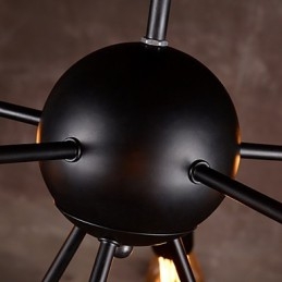 Lustre criativo de níquel escovado com 8 luzes