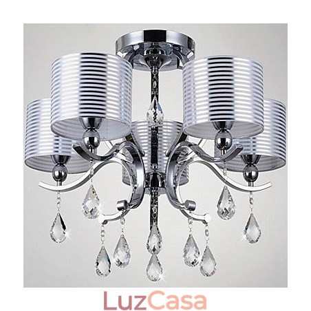 Lustre moderno de cristal K9 6 luzes Lustre moderno de cristal K9 6 luzes