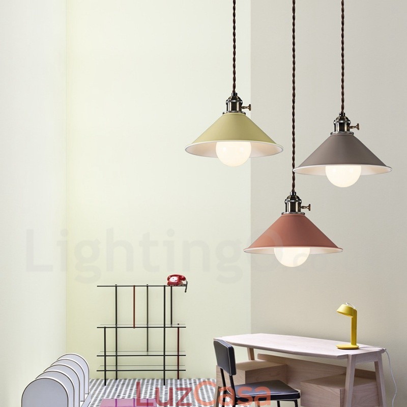1 luz moderna contemporânea aço pendente luz com sombra de aço