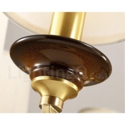 Lustre de pingente de latão luxuoso retrô rústico de 8 luzes com cúpula de vidro