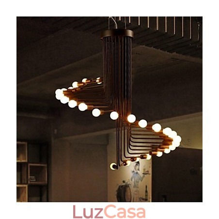 Lustre de metal com pintura country
