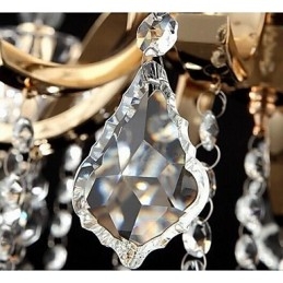 Lustre de cristal de ferro forjado de ouro de alta qualidade 8 luzes