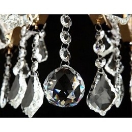 Lustre de cristal de ferro forjado de ouro de alta qualidade 8 luzes