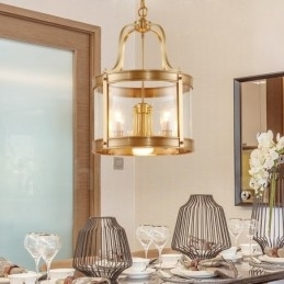 5 Luz Retro Rústico Luxo Latão Pendente Lâmpada Lustre com Sombra de Vidro