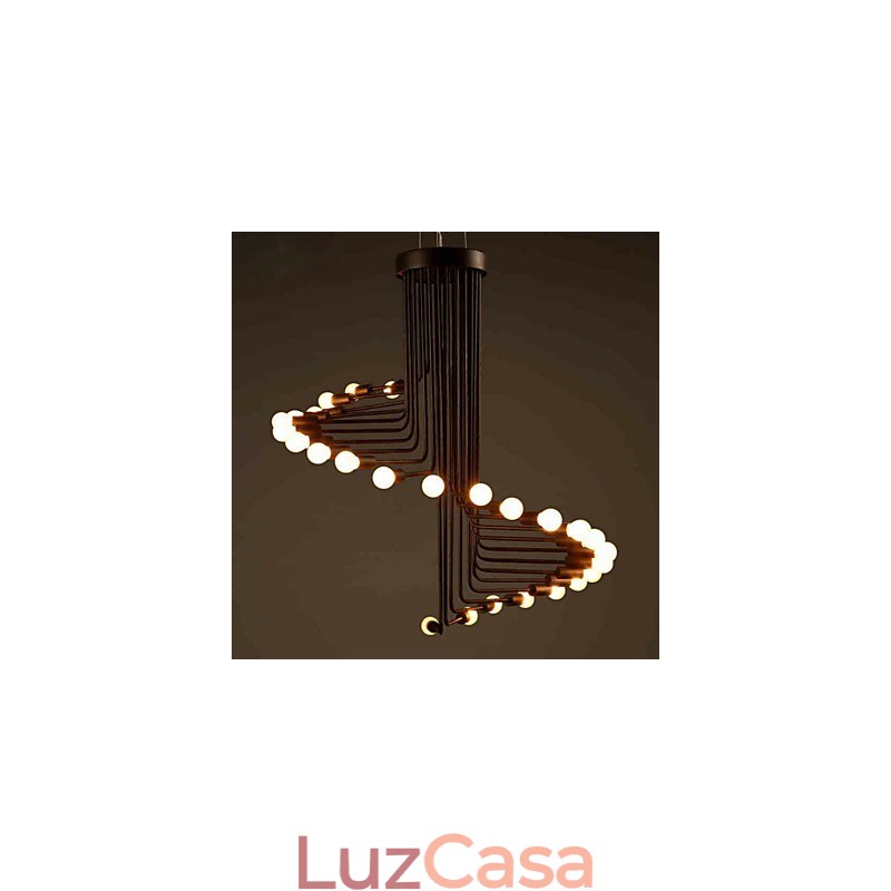 Lustre de metal com pintura country