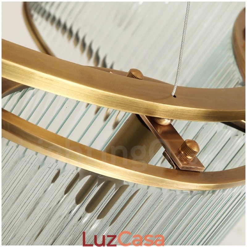 6 Luz Retro Rústico Luxo Latão Pendente Lâmpada Lustre com Sombra de Vidro