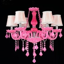Lâmpada de café Projeto Luz Vela Cristal Luminária Pendente Rosa A