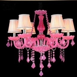 Lâmpada de café Projeto Luz Vela Cristal Luminária Pendente Rosa A