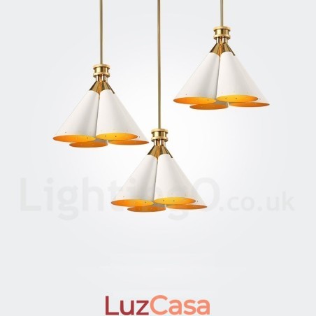 4 Luz Retro Rústico Luxo Liga de Alumínio Pendente Lâmpada Lustre com Liga de Alumínio Sombra 4 Luz Retro Rústico Luxo Liga de Alumínio Pendente Lâmpada Lustre com Liga de Alumínio Sombra