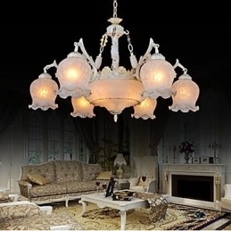 Lustre Branco Europeu Retro Clássico