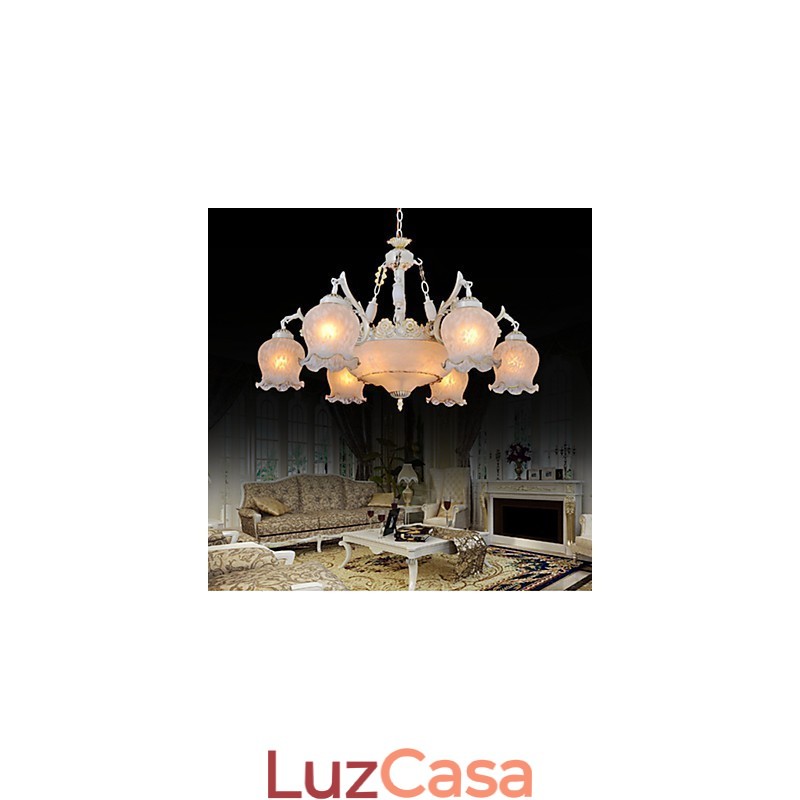 Lustre Branco Europeu Retro Clássico