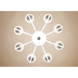 Lustre de cristal de luxo retrô rústico com cúpula de vidro
