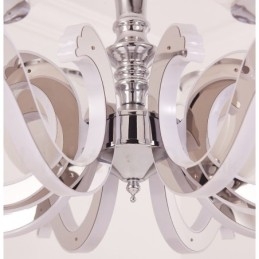 Lustre pendente de luxo contemporâneo moderno de 8 luzes com cúpula de vidro