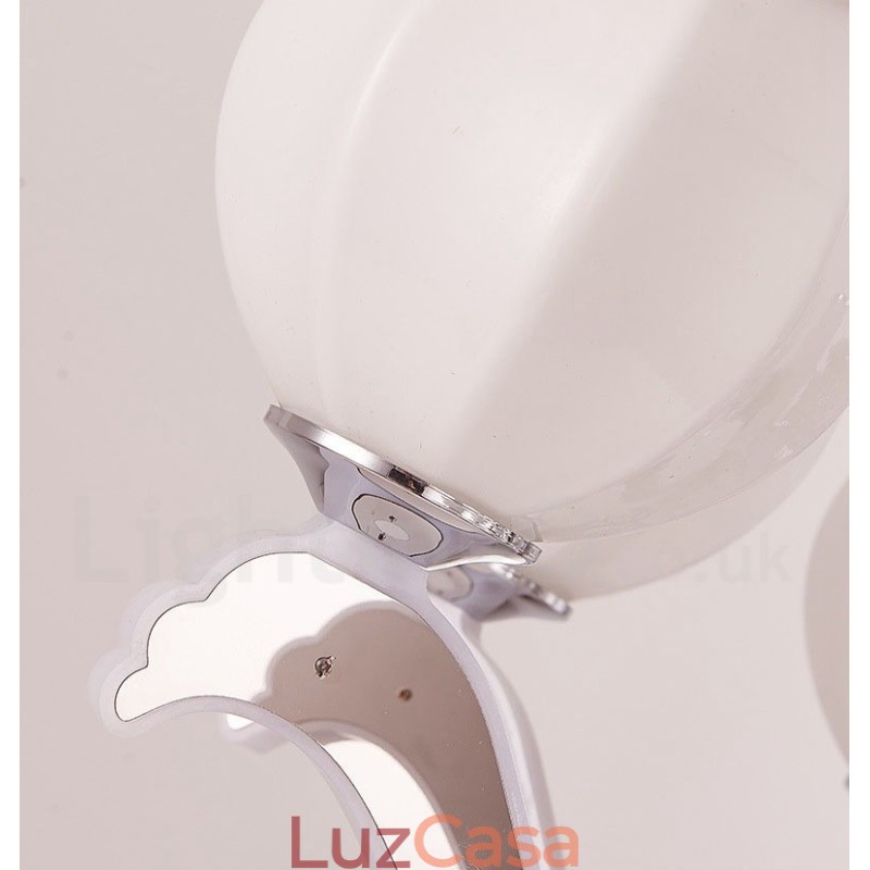 Lustre pendente de luxo contemporâneo moderno de 8 luzes com cúpula de vidro