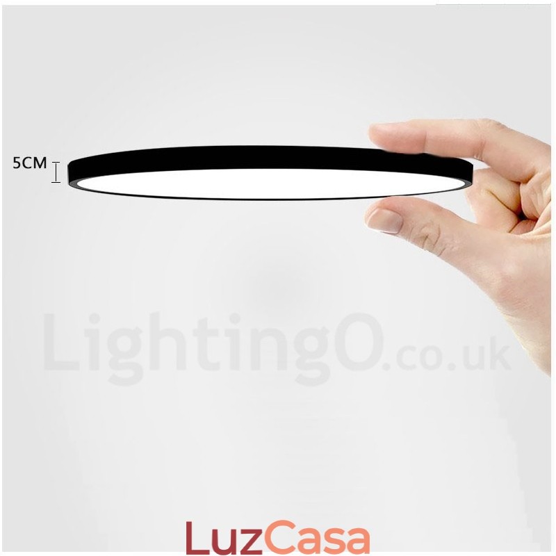 Luzes de teto embutidas ultrafinas, modernas, contemporâneas e reguláveis, estilo nórdico, com cúpula de acrílico e controle remoto, também podem ser usadas como luz de parede
