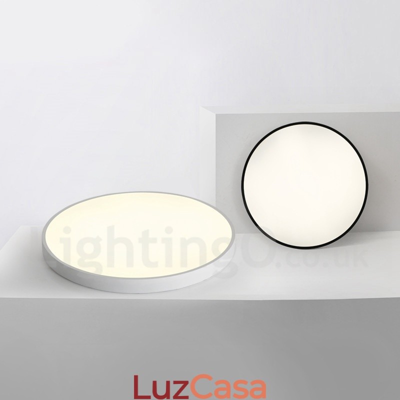 Luzes de teto embutidas ultrafinas, modernas, contemporâneas e reguláveis, estilo nórdico, com cúpula de acrílico e controle remoto, também podem ser usadas como luz de parede