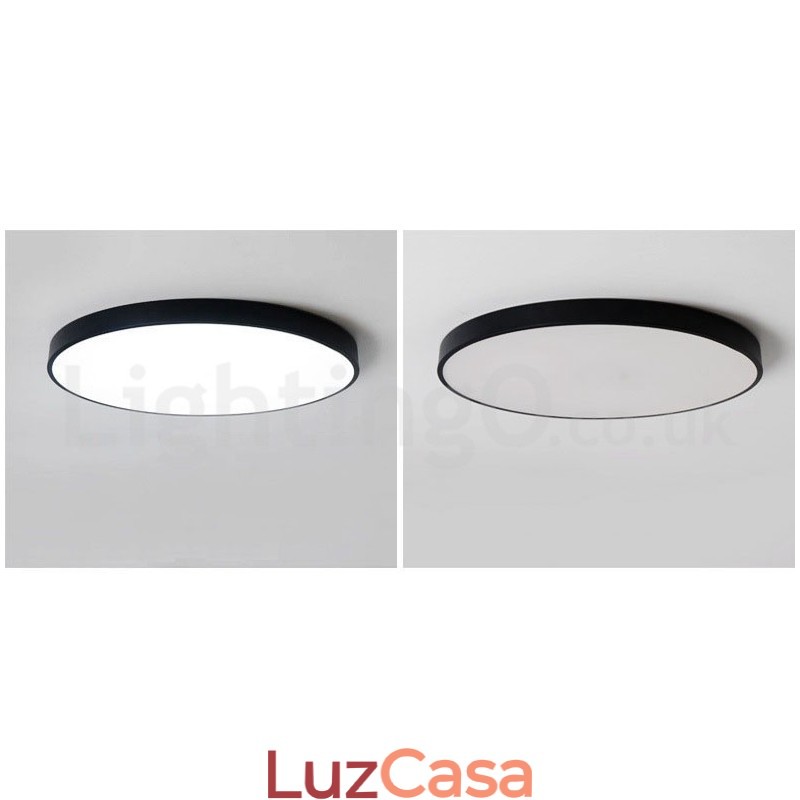Luzes de teto embutidas ultrafinas, modernas, contemporâneas e reguláveis, estilo nórdico, com cúpula de acrílico e controle remoto, também podem ser usadas como luz de parede