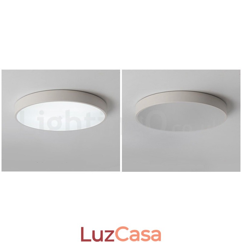 Luzes de teto embutidas ultrafinas, modernas, contemporâneas e reguláveis, estilo nórdico, com cúpula de acrílico e controle remoto, também podem ser usadas como luz de parede