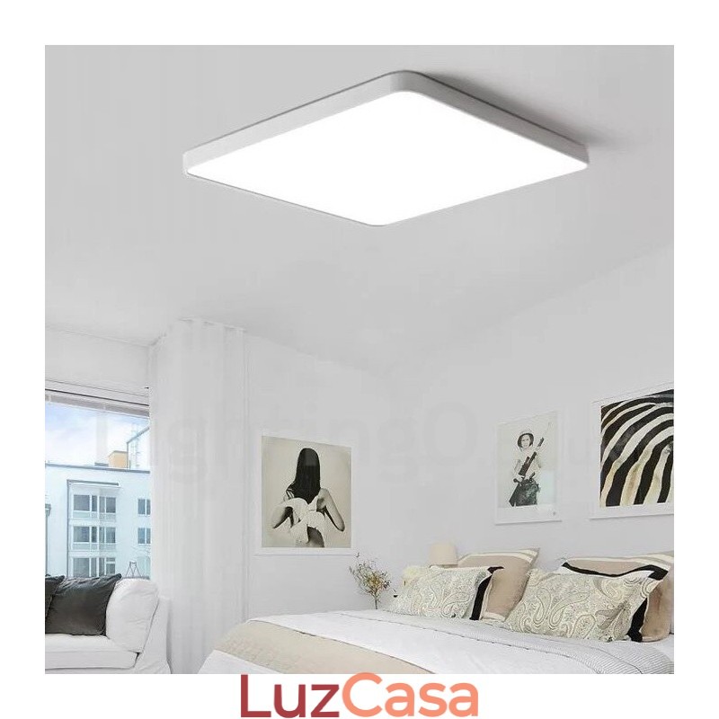 Luminárias de teto embutidas estilo nórdico moderno e contemporâneo com abajur de acrílico e controle remoto