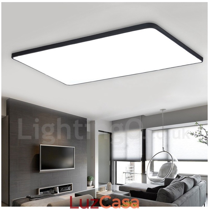 Luminárias de teto embutidas estilo nórdico moderno e contemporâneo com abajur de acrílico e controle remoto
