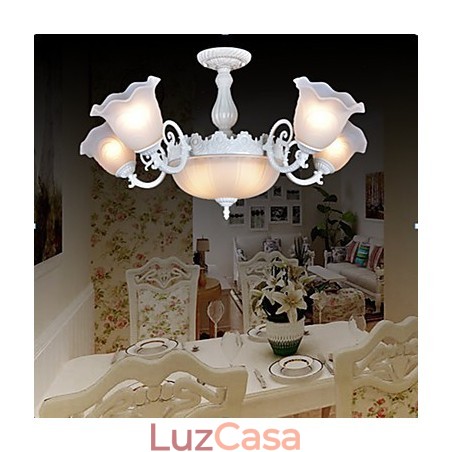 Luminárias embutidas brancas europeias retrô clássicas Luminárias embutidas brancas europeias retrô clássicas