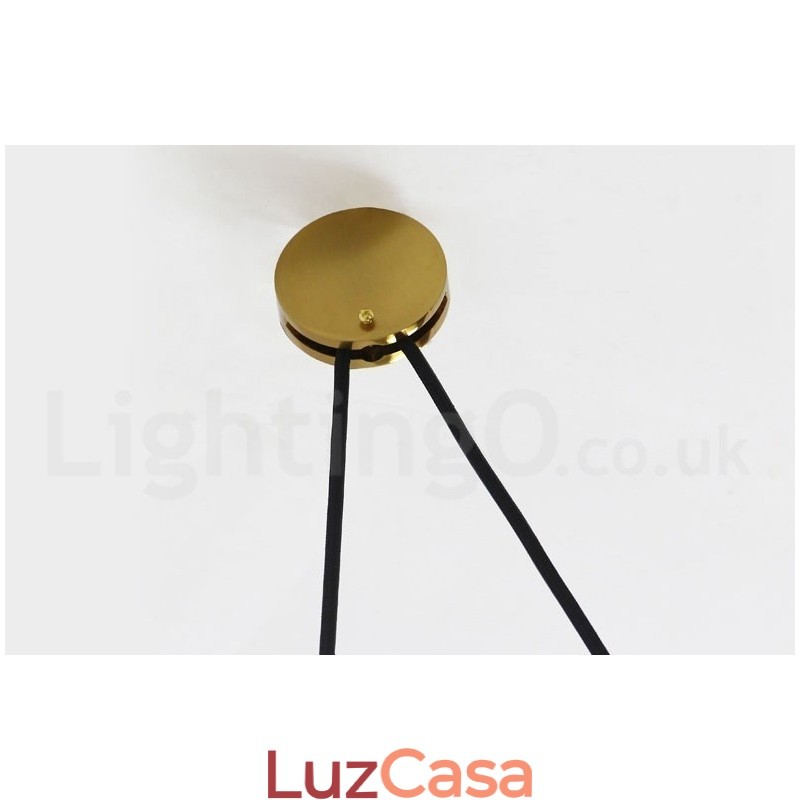 Luminária pendente estilo nórdico moderno contemporâneo de cobre puro, luminária de teto de latão com elevação e queda
