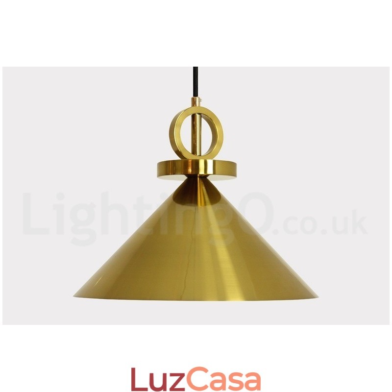 Luminária pendente estilo nórdico moderno contemporâneo de cobre puro, luminária de teto de latão com elevação e queda