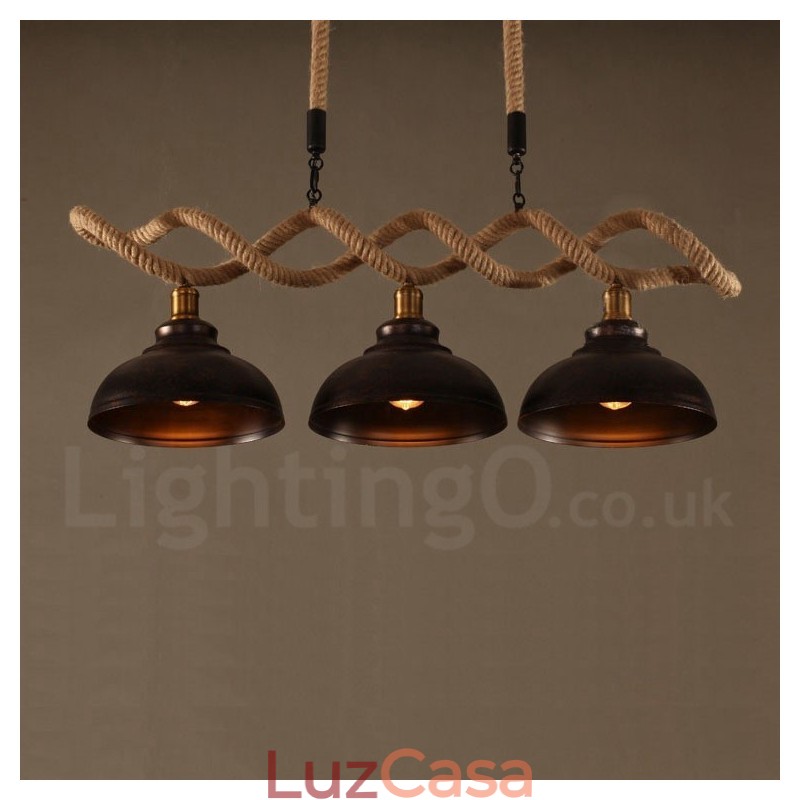 Luminária de teto com 3 luzes pendentes