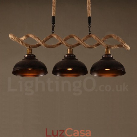 Luminária de teto com 3 luzes pendentes Luminária de teto com 3 luzes pendentes