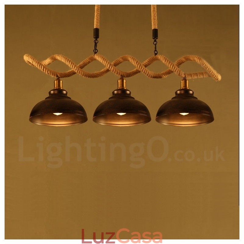 Luminária de teto com 3 luzes pendentes