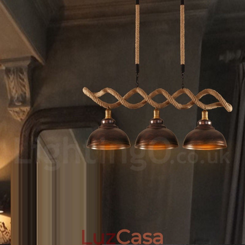Luminária de teto com 3 luzes pendentes