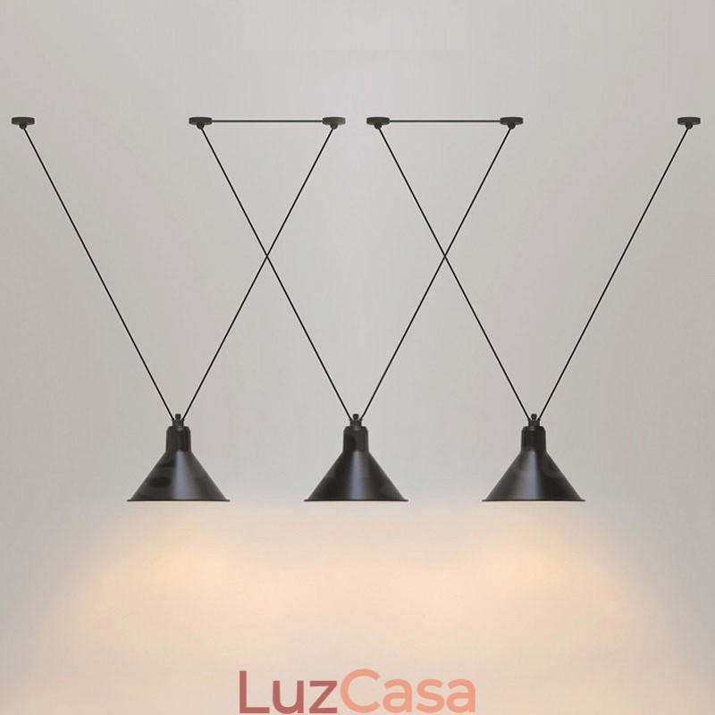 Luminária de teto pendente contemporânea moderna com 3 luzes
