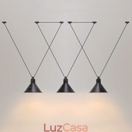 Luminária de teto pendente contemporânea moderna com 3 luzes Luminária de teto pendente contemporânea moderna com 3 luzes
